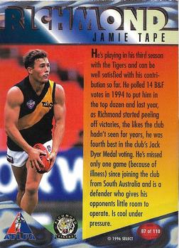 1996 Select AFL Centenary Series - Gold #87 Jamie Tape Back